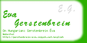 eva gerstenbrein business card