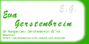 eva gerstenbrein business card